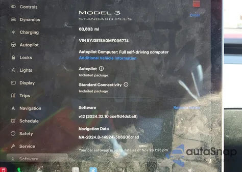 2021 Tesla Model 3 z USA, uszkodzony, nr VIN 5YJ3E1EA0MF096774